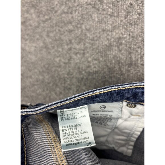 AG Adriano Goldschmied Jeans Womens 25 Blue The Stilt Roll-Up Distressed Skinny - Picture 8 of 8
